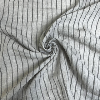 4.4oz Lived-In Linen Stripe - Black