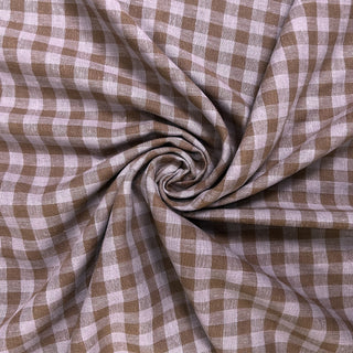 4.1oz Spring Gingham Cotton Blend - Lilac/Cocoa