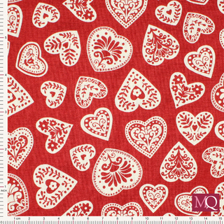 Scandi Christmas Hearts - Red