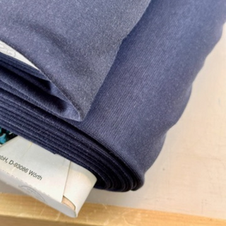 7.3oz Organic Cotton 1x1 Rib Knit - Navy Blazer