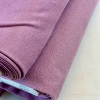 7.3oz Organic Cotton 1x1 Rib Knit - Dusky Orchid