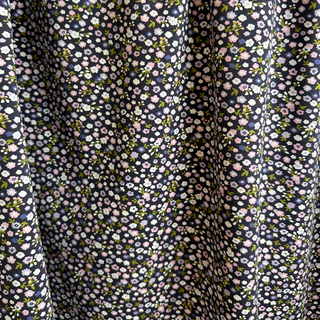 6.2oz Organic Jersey Knit - Floral Navy