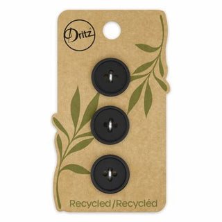 Recycled Paper Buttons - Black