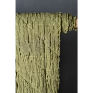Quilted Cotton Jacquard - Rushes Green