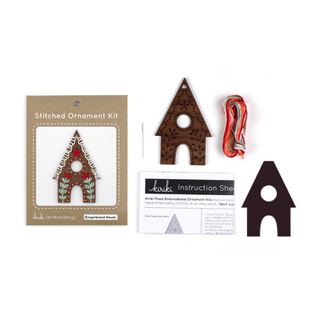 DIY Stitched Ornament Kit - Gingerbread House