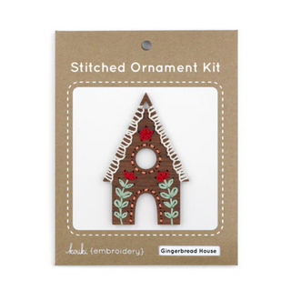 DIY Stitched Ornament Kit - Gingerbread House