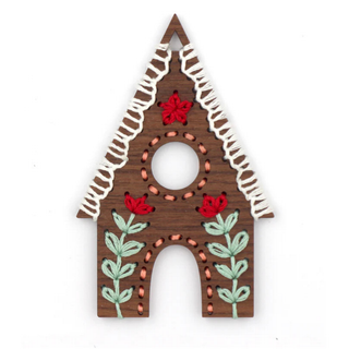 DIY Stitched Ornament Kit - Gingerbread House