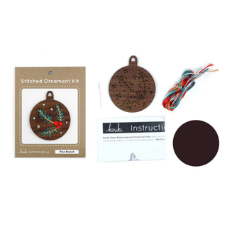 DIY Stitched Ornament Kit - Pine Branch