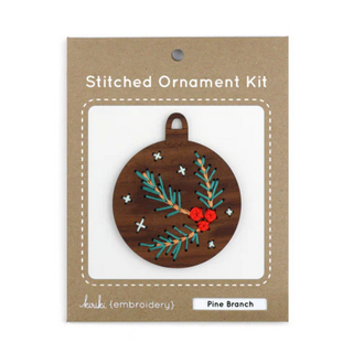 DIY Stitched Ornament Kit - Pine Branch