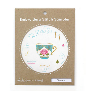 Embroidery Stitch Sampler - Teacup