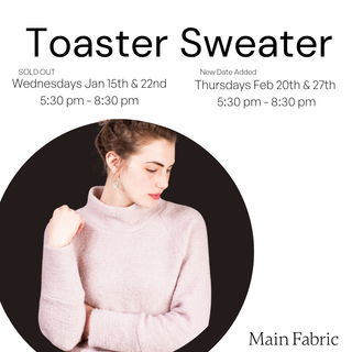 Toaster Sweater - In-Person Sewing Workshop at 5 King Street, Dundas