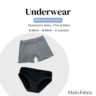 Sew Underwear (Genderless) - In-Person Sewing Workshop at 43 Cootes Dr, Dundas