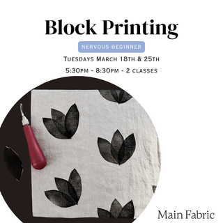 Block Printing and Mitered Napkins - In-Person Sewing Workshop at 43 Cootes Dr, Dundas