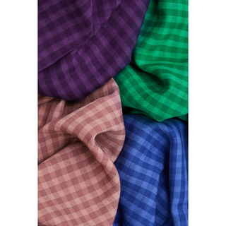 5.9oz TENCEL™ Lyocell Two Tone Check - Purple Night