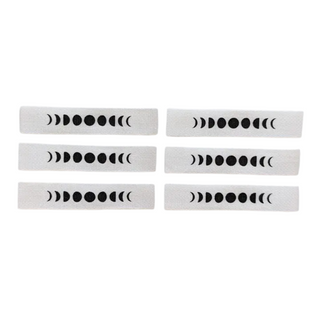 White Lunar Eclipse Sew-In Tags - 6pc