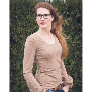 6.2oz Organic Jersey Knit - Dotted Taupe
