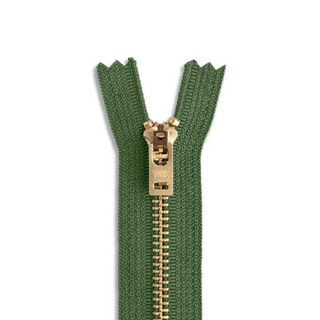 Brass Zipper - Army Green