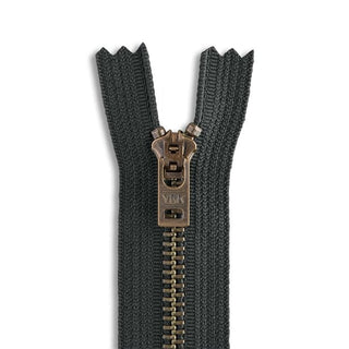 Antique Brass Zipper - Graphite