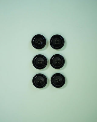 Onyx 3/4" Corozo Nut Buttons: Set of 6