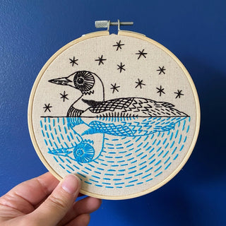 Complete Embroidery Kit - Loon