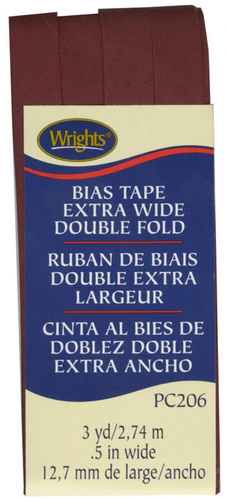WRIGHTS 1/2" (12mm) Double-Fold Bias Tape - Ox Blood