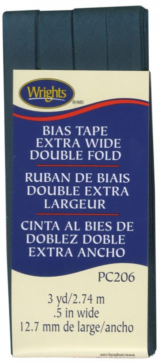 WRIGHTS 1/2" (12mm) Double-Fold Bias Tape - Deep Peacock