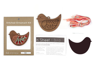 DIY Stitched Ornament Kit - Bird
