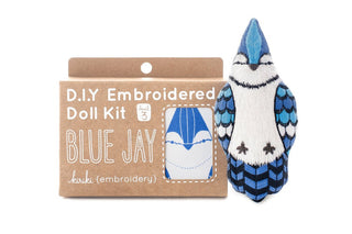 Embroidered Doll Kit Level 3 - Blue Jay