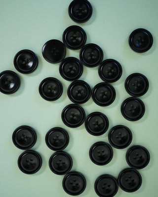 Onyx 3/4" Corozo Nut Buttons: Set of 6