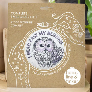 Complete Embroidery Kit -I Read Past My Bedtime