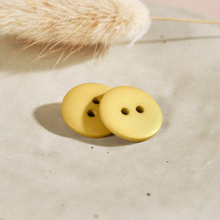 Classic Matte Buttons Lemon - 15 mm