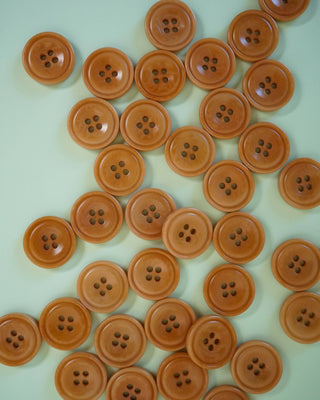 Caramel 3/4" Corozo Nut Buttons: Set of 6