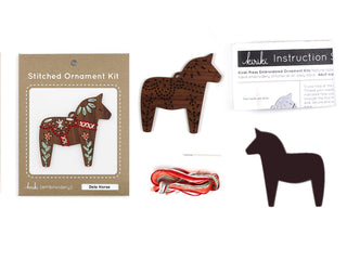 DIY Stitched Ornament Kit - Dala Horse
