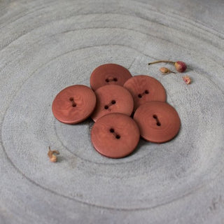 Palm Buttons Chestnut - 20 mm