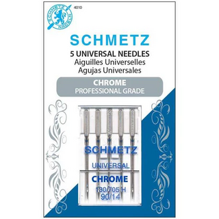 SCHMETZ Universal Needles 90/14 Chrome - Pkg of 5