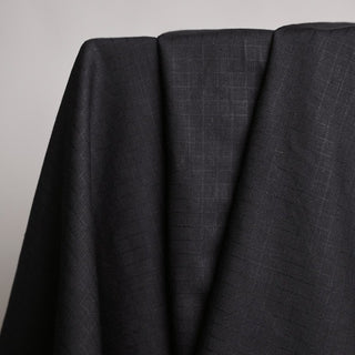 6oz Tiled Viscose Linen Blend - Deep Charcoal