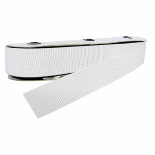 Woven Ribbed Elastic 38mm (1.5 inch) - White